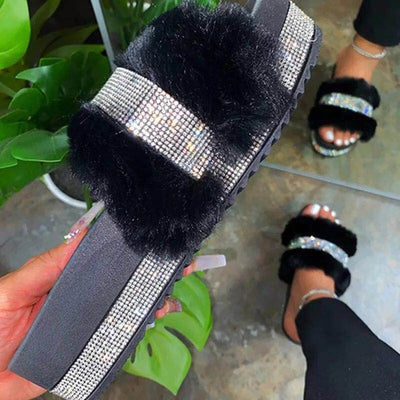 Pantuflas Brillantes Esponjosas con Plataforma y Cuña - Image 10