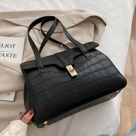 Bolsa de Hombro Portátil para Mujer con Textura Moderna - Image 7