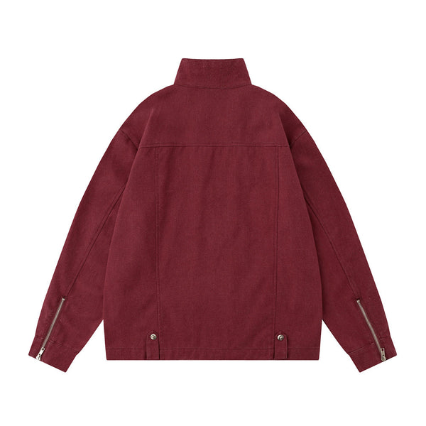 Chaqueta de Trabajo Hombre Cuello Alto Cremallera Suelta Primavera Otoño