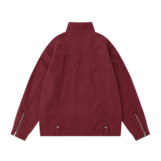 Chaqueta de Trabajo Hombre Cuello Alto Cremallera Suelta Primavera Otoño - Image 2