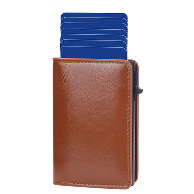 Cartera Minimalista de Cuero Engrasado con Protección Antimagnética - Image 5