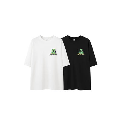 Camiseta Suelta Personalizada Letra B Estilo Urbano Casual para Hombre - Image 3