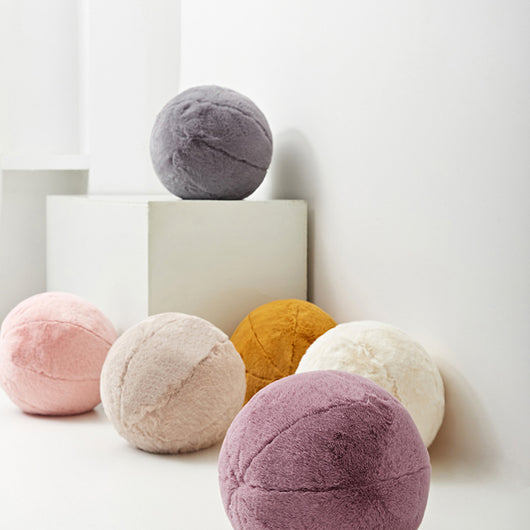 Cojín Redondo de Felpa Premium para Sofá y Decoración
