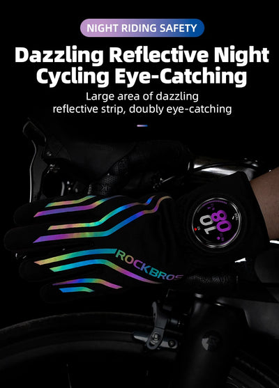 Guantes de Ciclismo Táctiles con Aislamiento Térmico y Reflectantes - Image 10