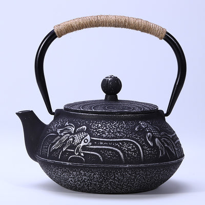 Tetera de Hierro Fundido Peonía - Juego de Té Tradicional - Image 3
