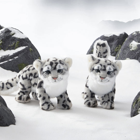 Peluche Leopardo de Nieve - Juguete Realista de Simulación