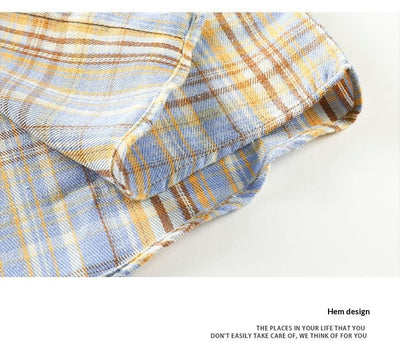 Camisa Casual de Cuadros para Hombre - Manga Corta - Image 24