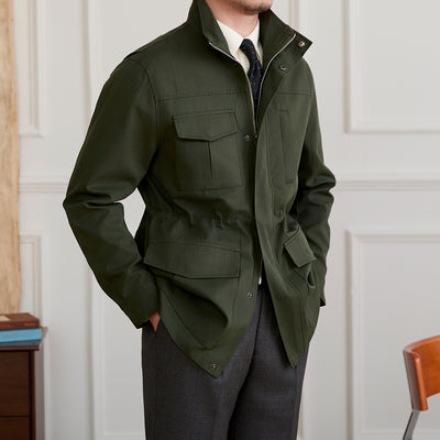 Chaqueta Casual Vintage con Cuello de Pie y Ajuste Definidor - Image 2