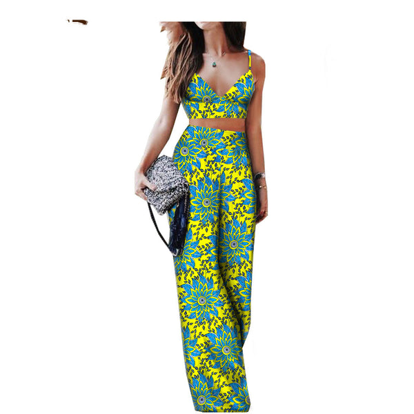 Conjunto de Dos Piezas con Estampado Africano para Mujer - Image 3