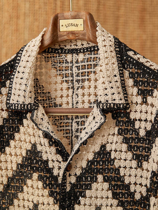 Cardigan Tejido Corto Holgado para Playa - Image 5