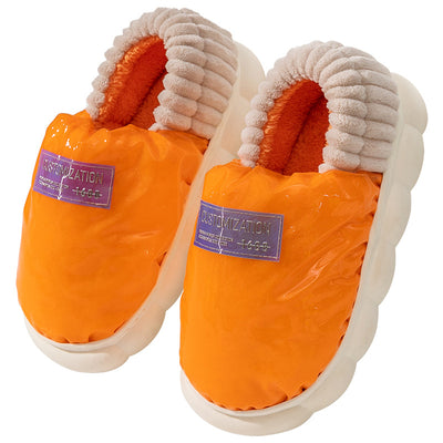Pantuflas de Algodón Impermeables con Suela Gruesa y Talón Cubierto - Image 2