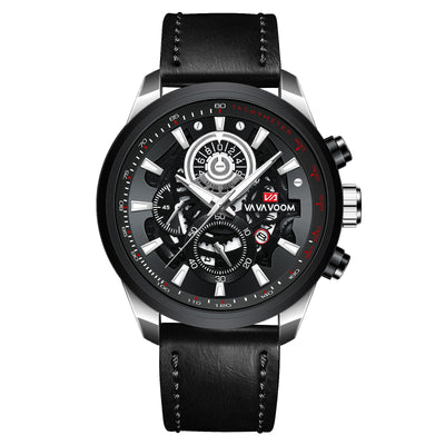 Reloj de Cuarzo para Hombre Dorado Negro Elegancia Empresarial - Image 9