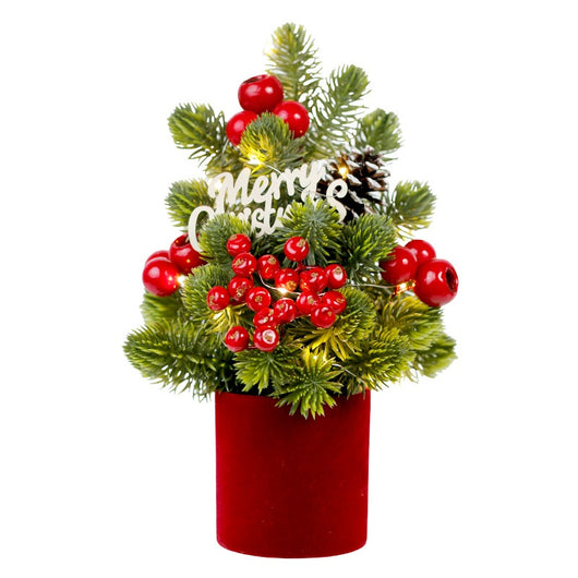Adornos Navideños LED Piñas de Pino Miniatura Norbison para Árbol de Escritorio - Image 5