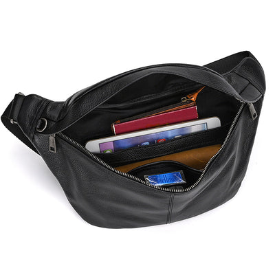 Bolsa de Pecho de Cuero Genuino para Hombre - Grande y Versátil - Image 15