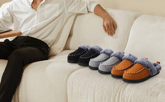 Zapatillas de Casa Otoño Invierno con Diseño Desgastado y Boca de Pelaje para Hombre - Image 16