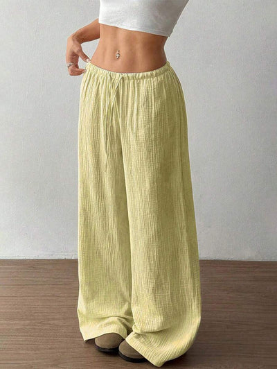 Pantalones Casuales para Mujer con Cintura Ajustable y Detalles de Cordones - Image 9