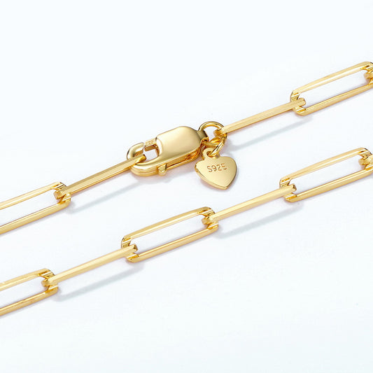 Collar Largo Geométrico Elipse en Plata 925 - Diseño Minimalista y Elegante - Image 2
