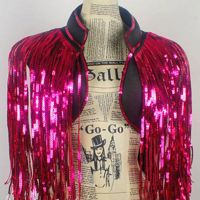 Chaleco de Baile con Lentejuelas y Flecos - Image 9