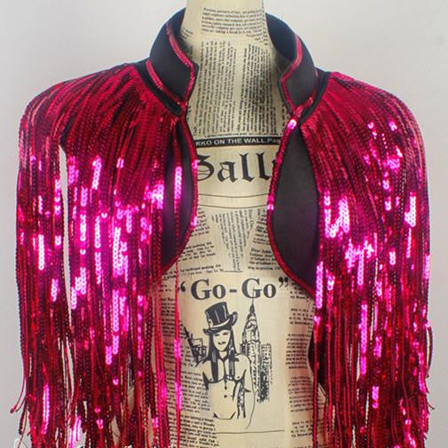 Chaleco de Baile con Lentejuelas y Flecos - Image 9