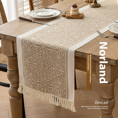 Mantel Largo de Algodón y Lino para Comedor - Image 15