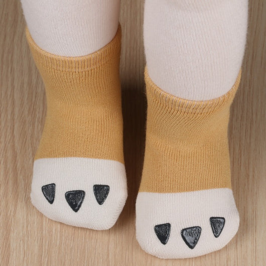 Calcetines Infantiles Terry con Bloques de Color y Diseño de Patitas - Image 4
