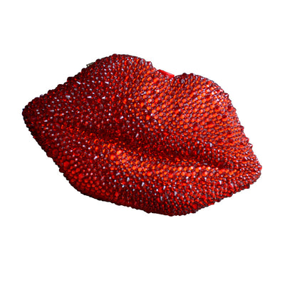 Bolso de Noche Acrílico con Cadena de Strass y Diseño de Labios - Image 8