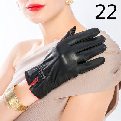 Guantes de Cuero para Moto Invierno Plus Forro Terciopelo Impermeables - Image 23