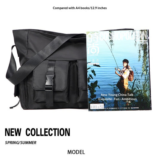 Bolsa Crossbody de Lona Utilitaria Estilo Japonés para Hombre - Image 8