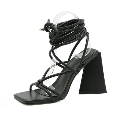 Sandalias de Tacón Alto Estilo Romano con Tira al Tobillo 11cm - Image 11