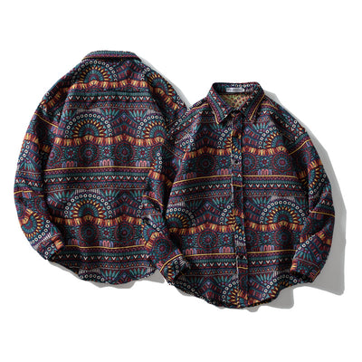Camisa de Cuadros Retro Manga Larga para Hombre - Image 5