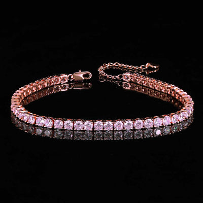 Pulsera Tobillera de Circones Tennis 4mm - Diseño Minimalista y Ajustable