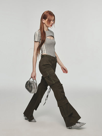 Pantalones Cargo Retro de Pierna Ancha - Image 11