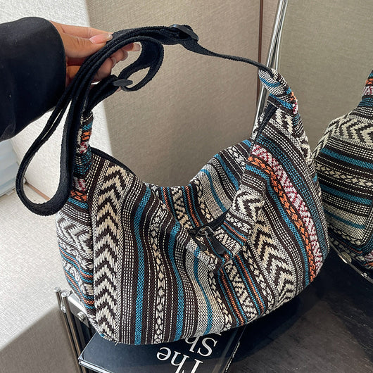 Bolso Bandolera Étnico Dumpling de Gran Capacidad - Estilo Moderno para Mujer - Image 4