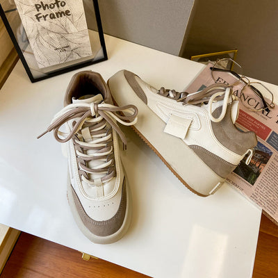 Zapatillas Deportivas Retro Blancas para Mujer con Suela Gruesa - Image 5