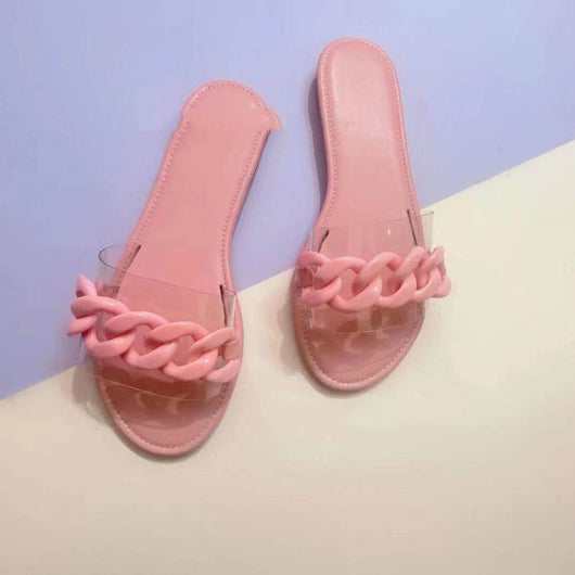 Sandalias Transparentes Talla Grande - Chanclas Planas Cómodas para Playa