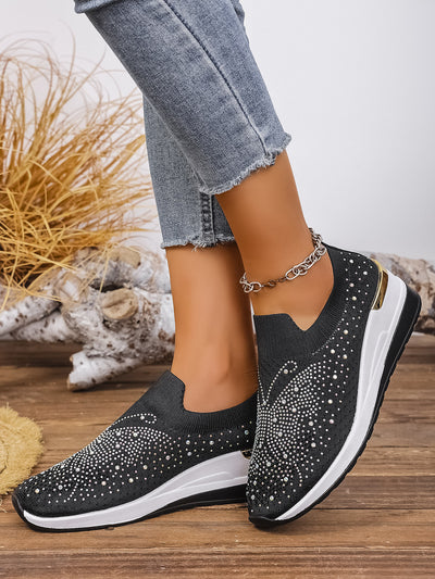 Zapatos de Tacón Cuña Verano para Mujer con Strass y Punta Redonda - Image 26