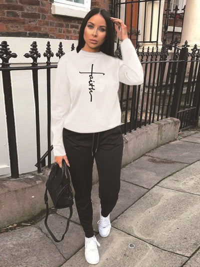 Conjunto Deportivo Casual Impreso para Otoño e Invierno - Image 4