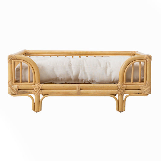 Cama para Perro de Ratán Natural Tejida a Mano - Diseño Minimalista - Image 2