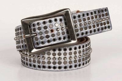 Cinturón de Cuero Ancho 3.5" Unisex con Remaches Calados - Image 6