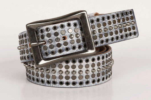 Cinturón de Cuero Ancho 3.5" Unisex con Remaches Calados - Image 6