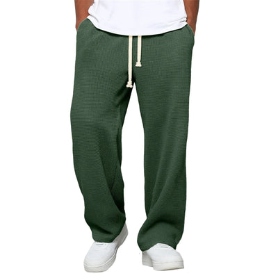 Pantalones Athleisure de Pierna Ancha y Tejido Waffle para Hombre - Image 26