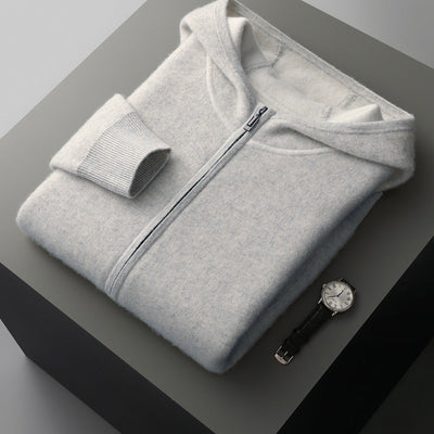 Cardigan Suéter de Punto Suelto con Capucha para Hombre - Image 6