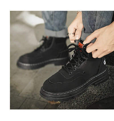 Botas Martin Altas de Cuero Genuino Estilo Británico para Hombre - Image 8