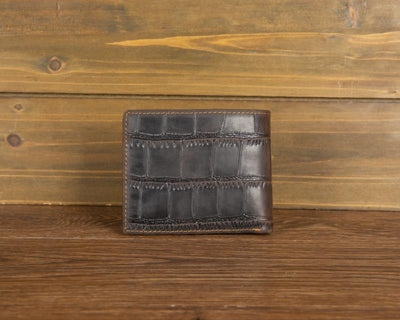 Cartera de Cuero Vacuno Primera Capa Horizontal Plateada - Image 10