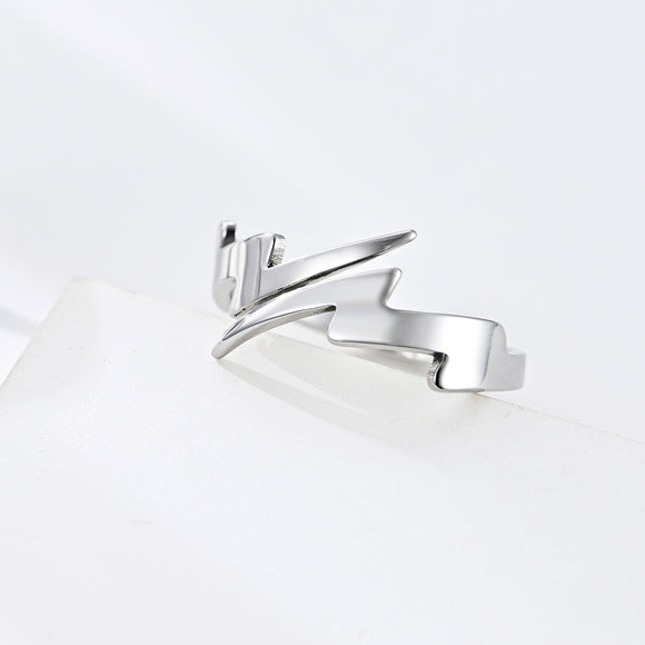 Anillo Eclipse Harajuku Titanio Acero Hueco Efecto Rayo