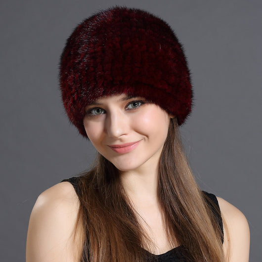 Gorro de Piel de Visón para Mujer - Calidez Elegante en Otoño e Invierno - Image 4