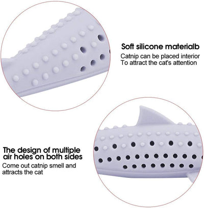 Juguete Interactivo de Silicona para Gatos - Forma de Pez con Hierba Gatera y Limpiador de Dientes - Image 10