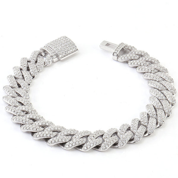 Pulsera Cubana de Acero para Hombre - Estilo y Personalidad