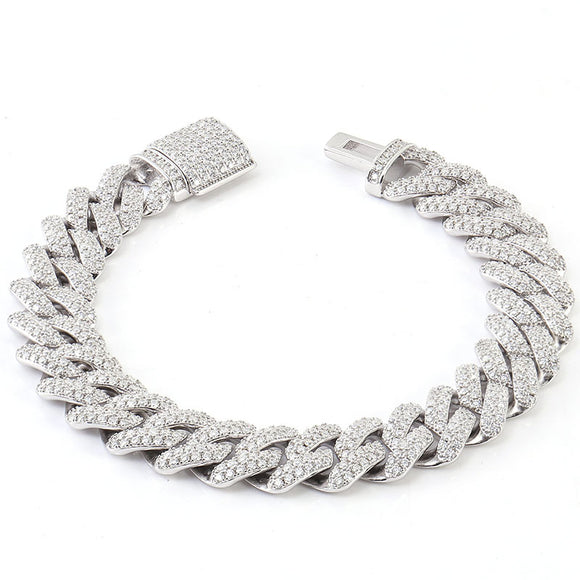Pulsera Cubana de Acero para Hombre - Estilo y Personalidad