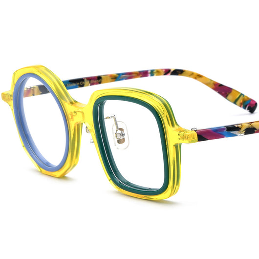 Lentes Ópticos Irregulares de Moda - Marco Tipo Placa - Image 6
